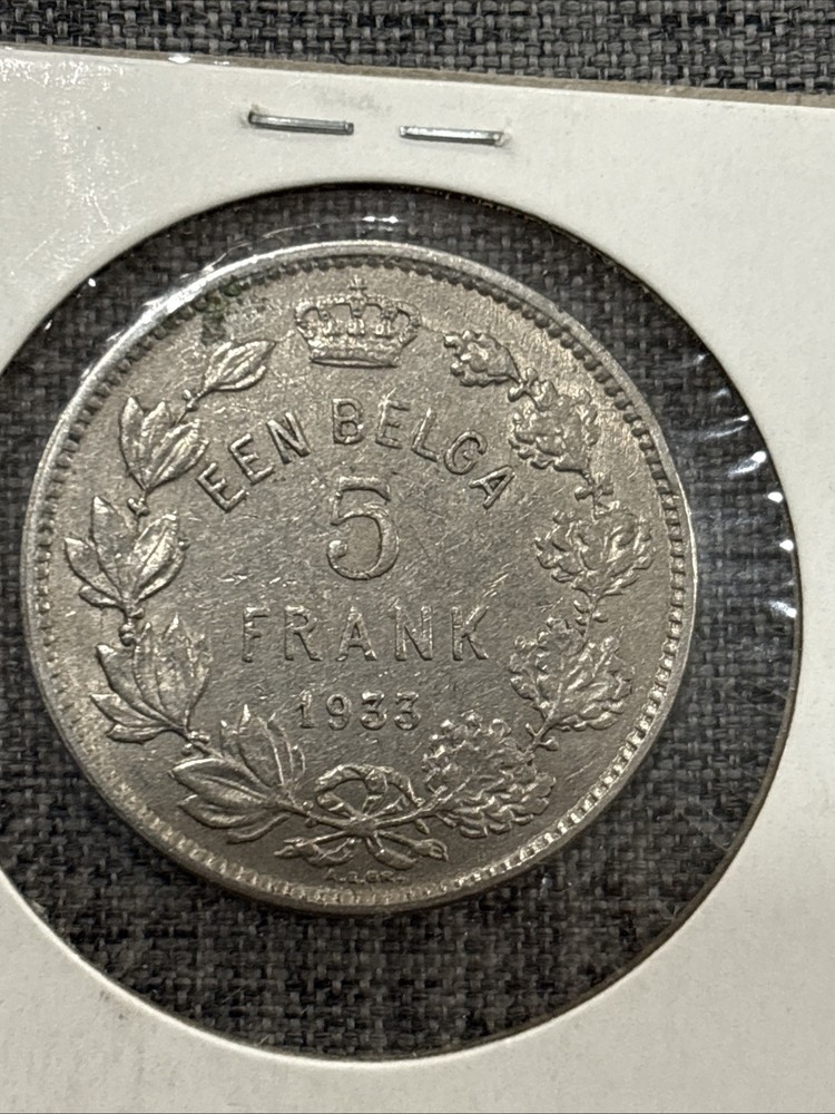 Nice 1933 Belgium 5 Francs