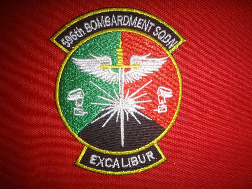 US Air Force 596th Bombardment Squadron EXCALIBUR Patch