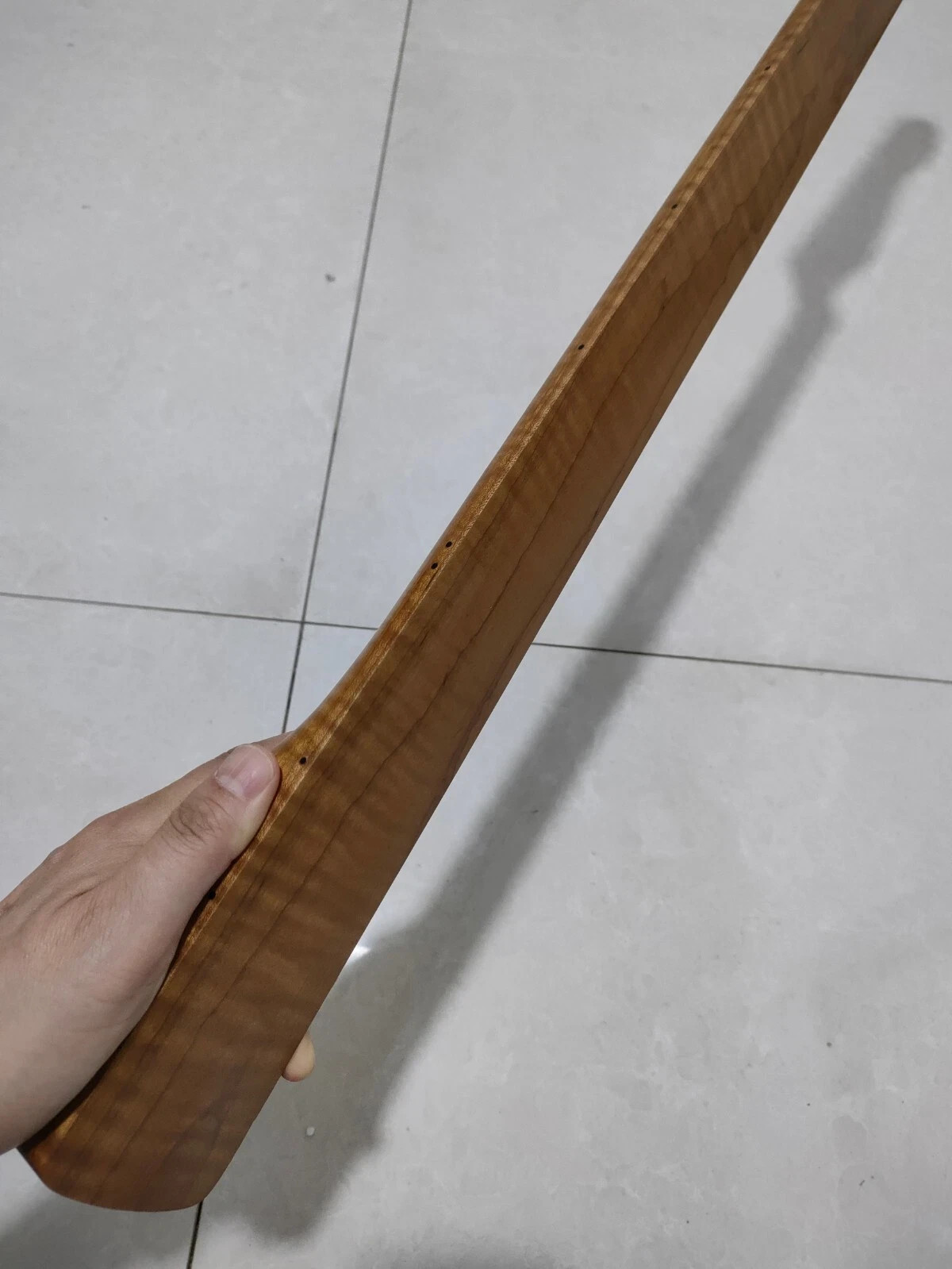 Roasted Flame Maple Fretless BASS Bass guitar neck 20 fret 34inch Replacement