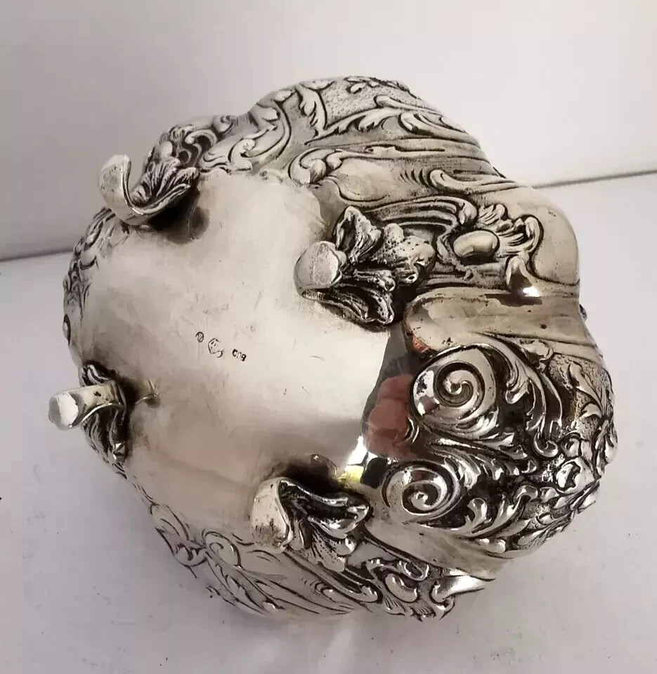 Magnificent German Solid Silver Jewellery Box Casket - 305g