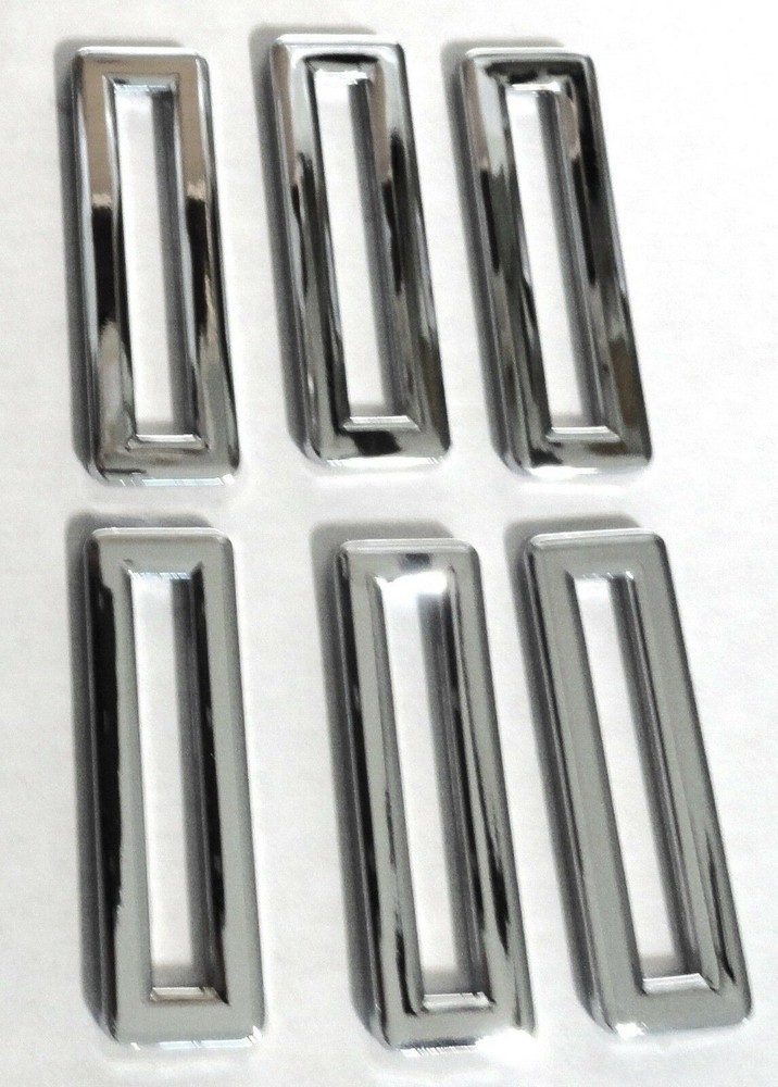 switch label bezel set(6) plain chrome plastic for Freightliner Classic FLD