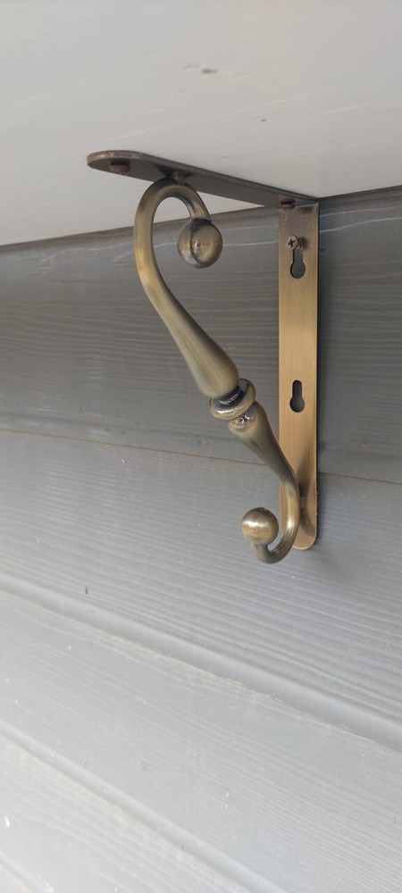 8" Scroll Decorative Bracket Antique Brass