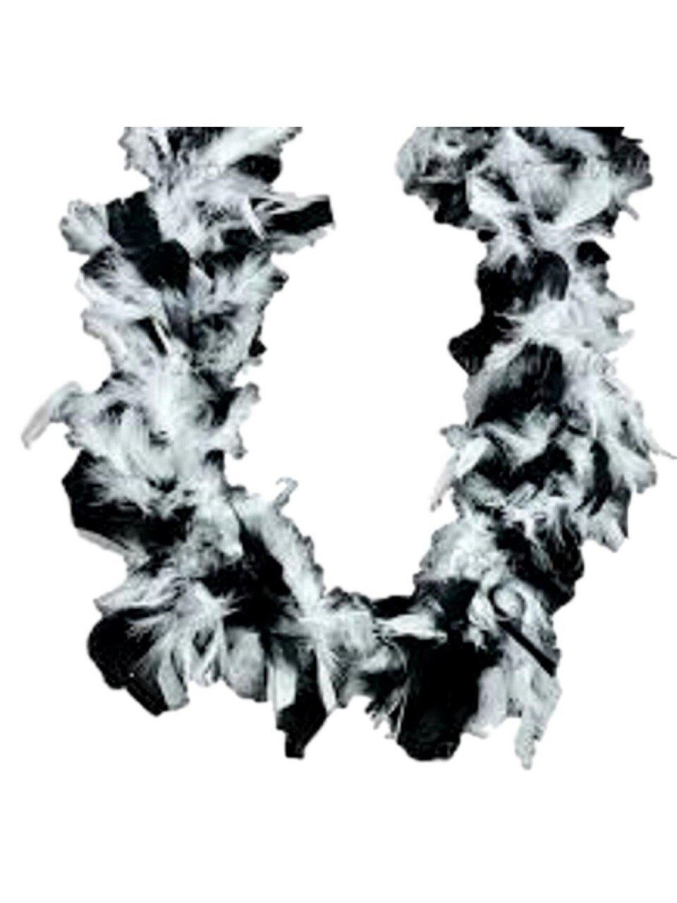 Black and White 45 gm 2 yds Chandelle Feather Boa