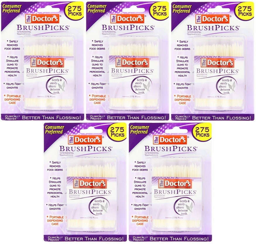 The Doctor's BrushPicks 275 each - 5 Pack = 1375 Brushpicks