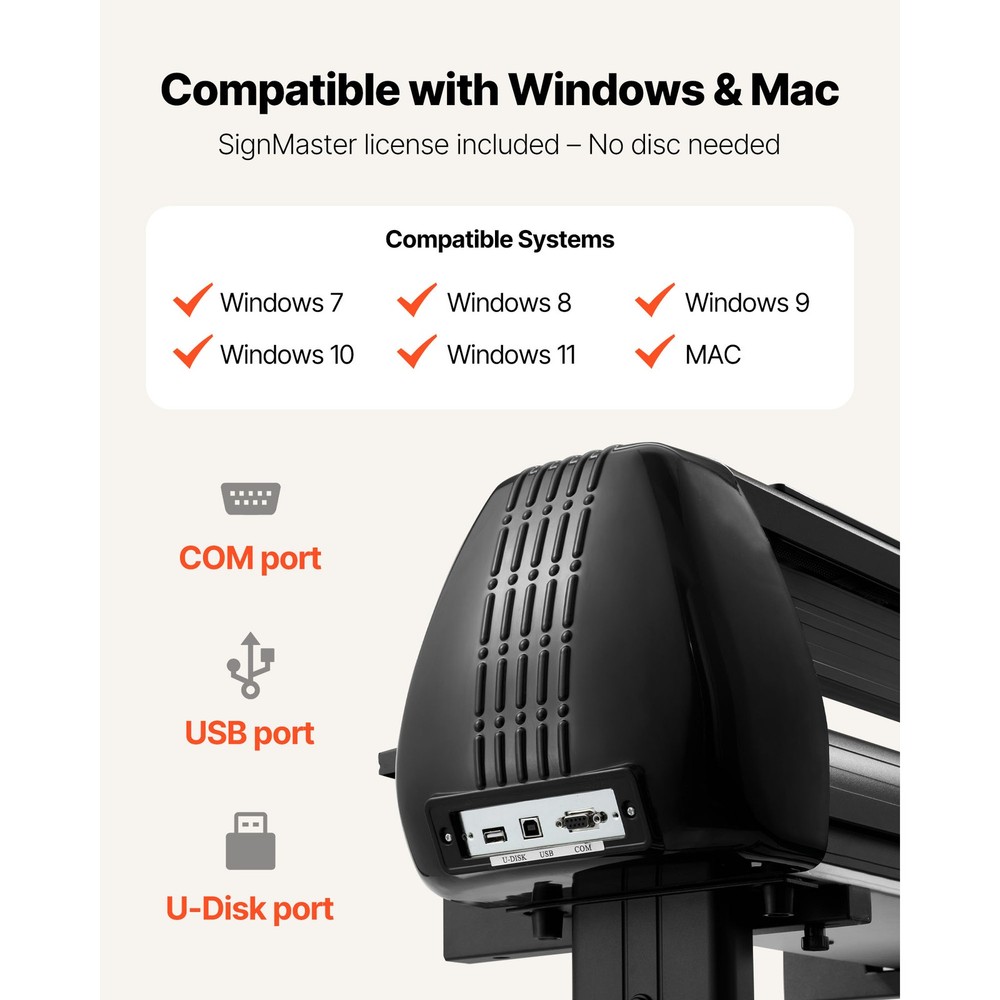 Uimoso 53-Inch Vinyl Cutter Machine and Plotter Printer Bundle with Feed Width