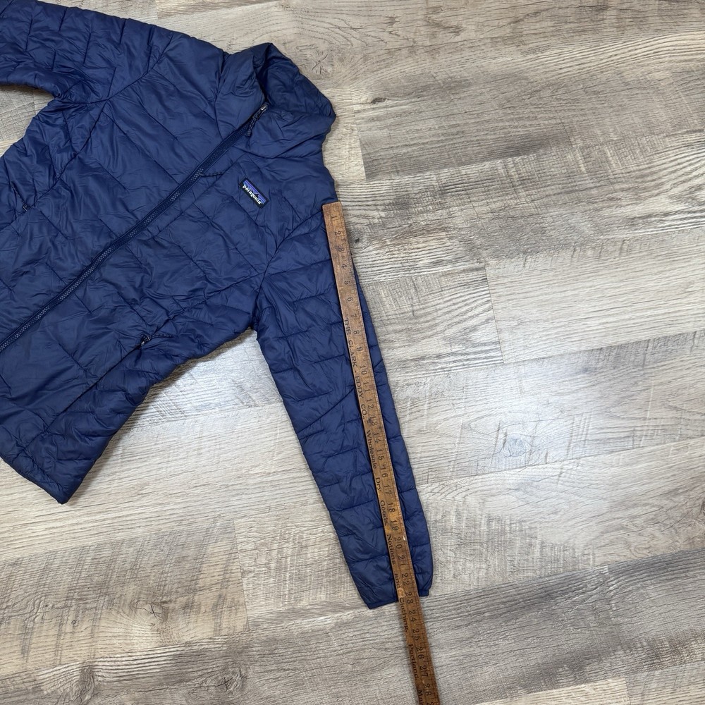Patagonia Macro Puff Down Jacket Blue Size XS Flaws
