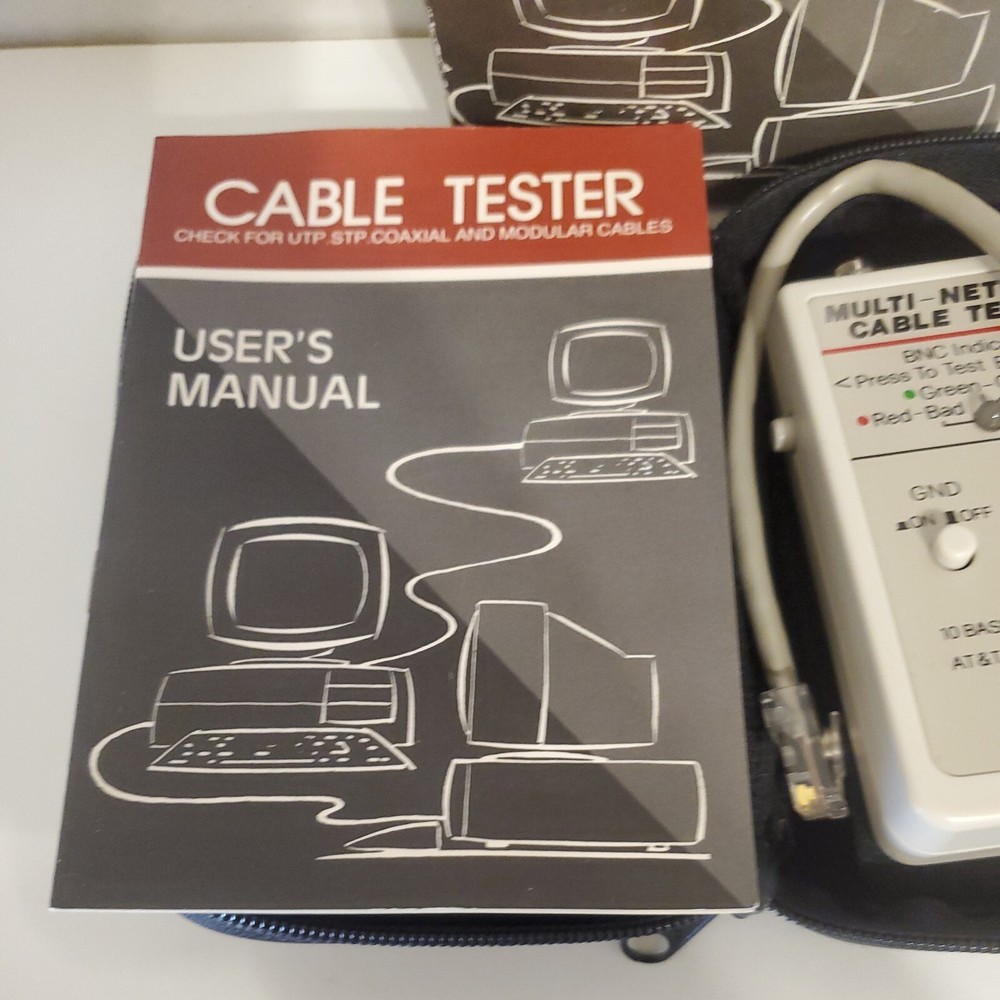 ENHANCED NETWORK CABLE TESTER NETWORK CABLE TERMINATOR MODEL #251452 IN ORIG BOX