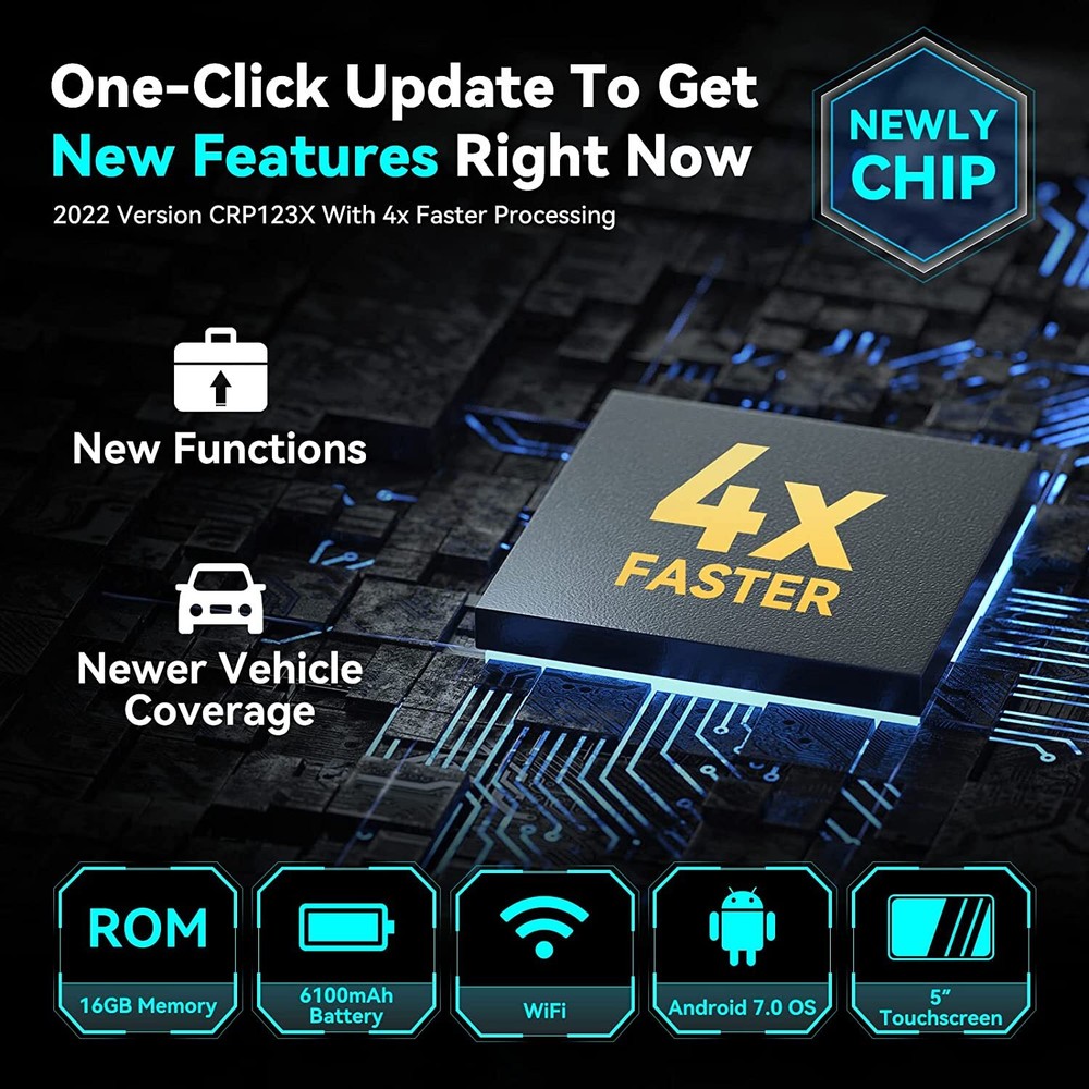 2024 LAUNCH CRP123X Elite Code Reader Car Diagnostic Scanner Tool ABS SRS Engine