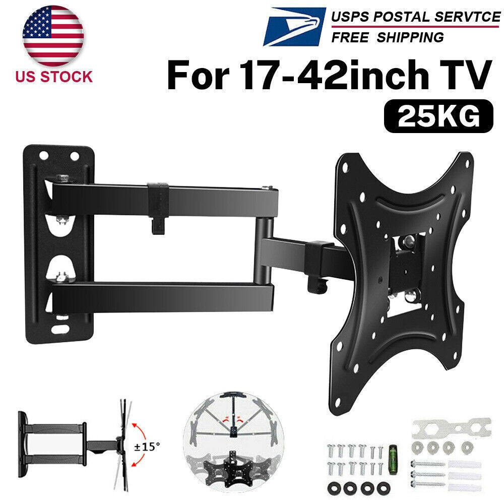 Full Motion Articulating TV Wall Mount for 12"-42" LED/LCD TV Monitor Adjustable