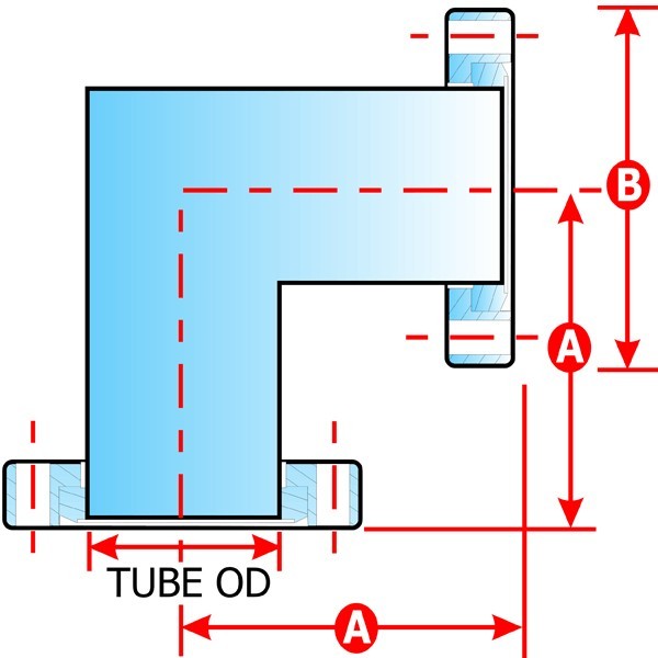 MDC | 2.75" CF | 90 ELBOW | MITERED | DUAL ROTATABLE | 304SS | CONFLAT