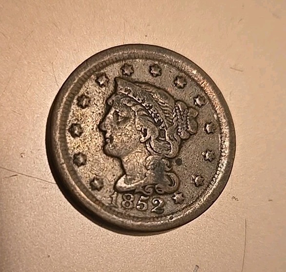 US 1852 Braided Hair Large Cent