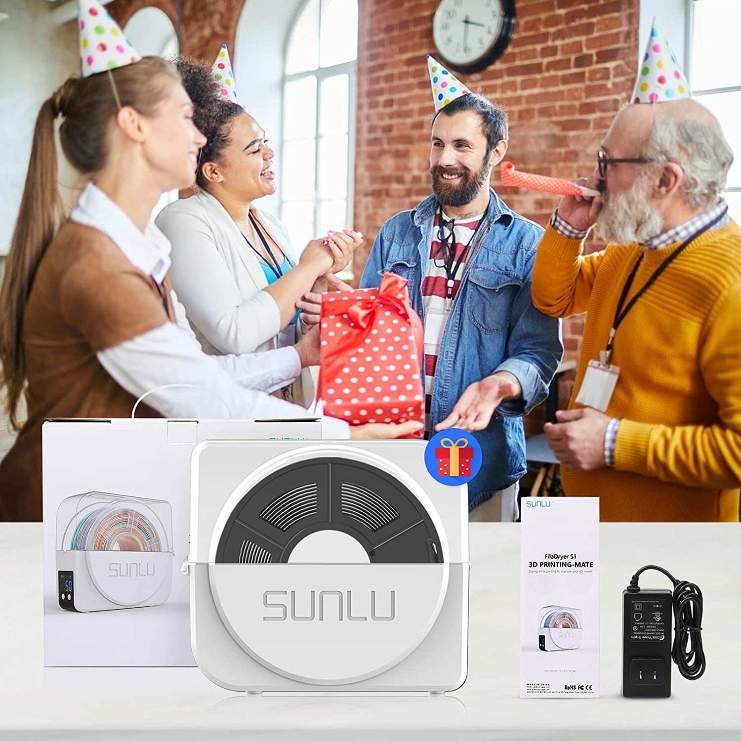 Sunlu S1/Upgraded S2 FilaDryer 3D Printer Filament Dryer 1.75mm Storage Box