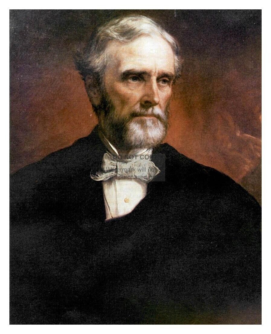 CIVIL WAR CONFEDERATE PRESIDENT JEFFERSON DAVIS 1874 8X10 PHOTOGRAPH REPRINT