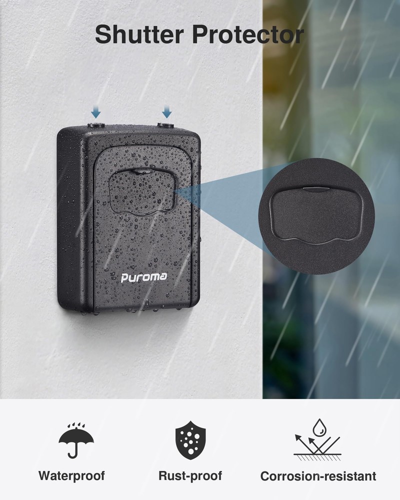 Lock Box Large Key Lock Box Resettable Combination Lockbox Portable Wall Moun...