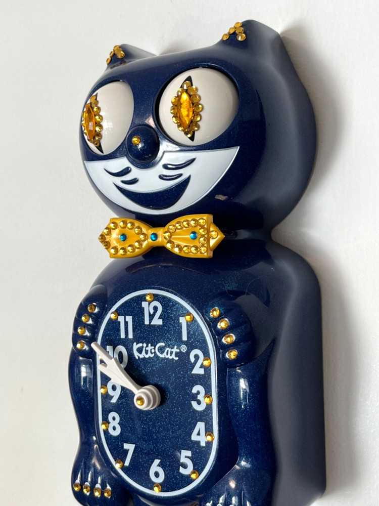 Kit-Cat Klock Clock, Customized Galaxy Blue and Gold
