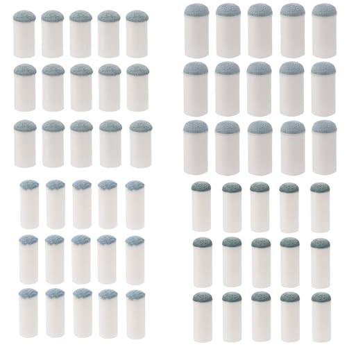 60pcs Slip-On Pool Cue Tips Replacement Kit, 4 Sizes Billiard Stick Ferrules