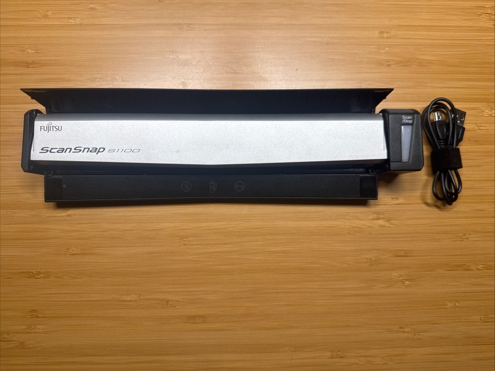 Fujitsu ScanSnap S1100 Portable Document Scanner & USB Cable Tested