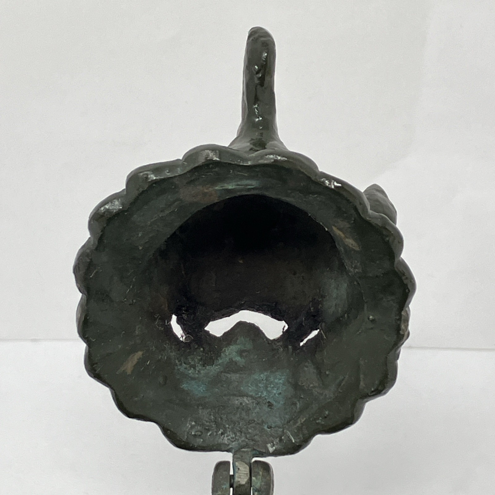 Antique Chinese Foo Dog Incense Burner Guardian Lion HEAVY ( Bronze? Cast Iron?)