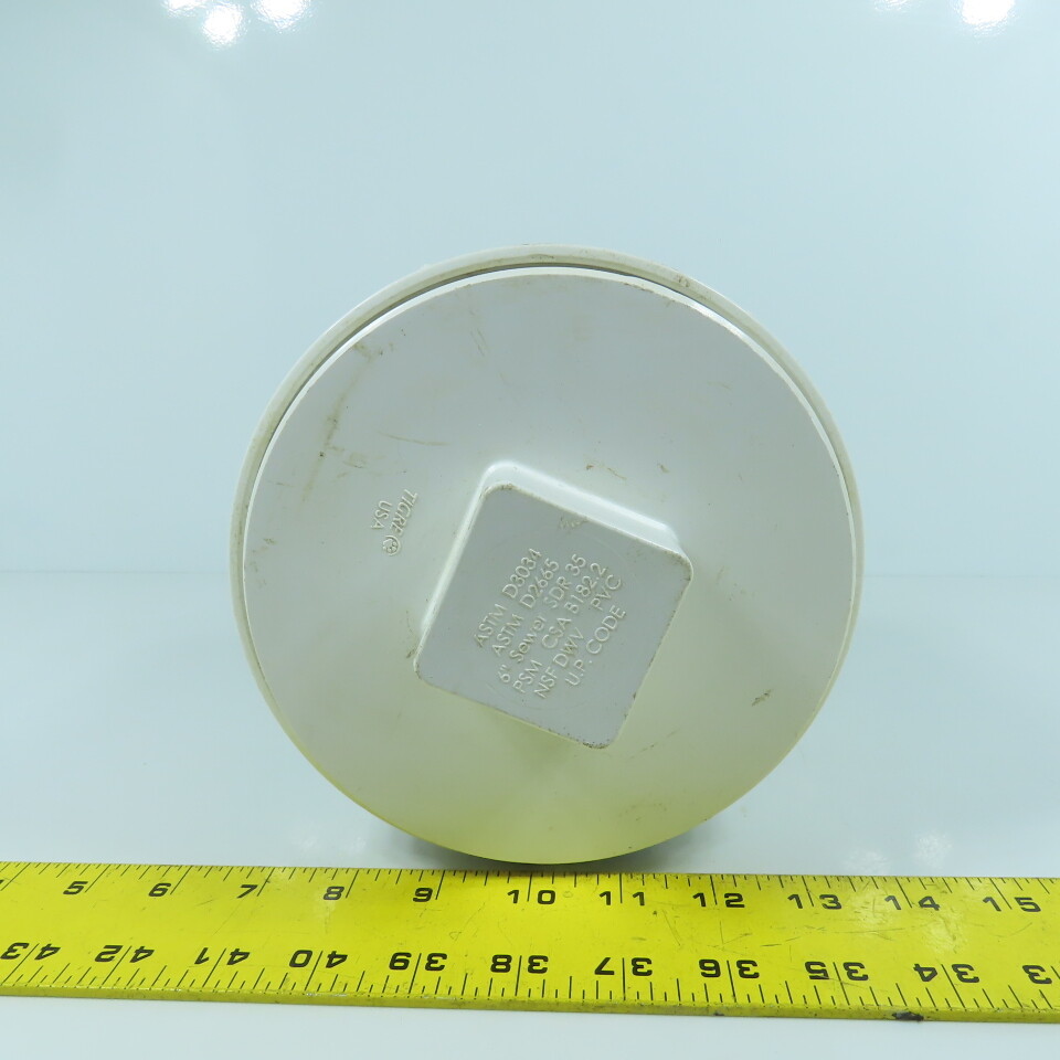 6" Slip PVC Cleanout Adapter With Threaded Plug