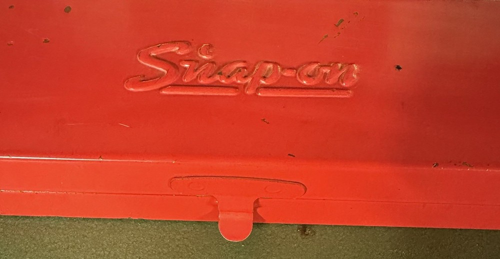 Snap On Empty Red Tin Vintage USA