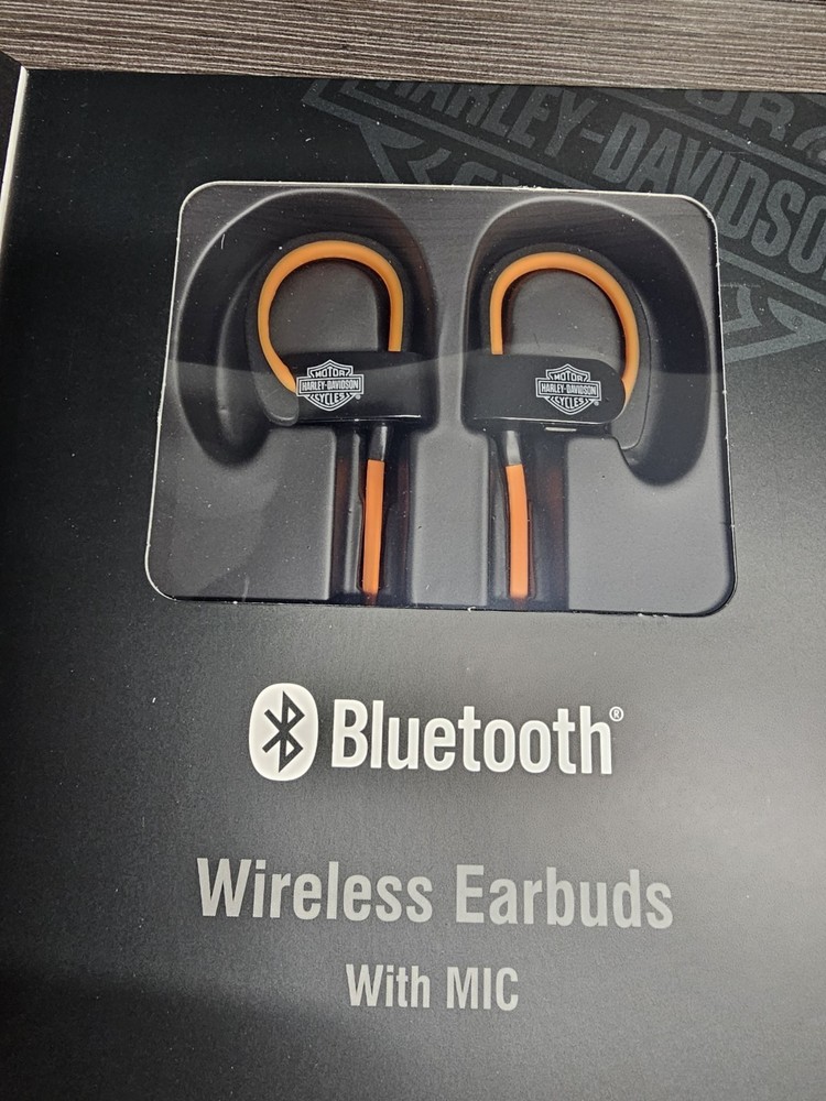 HARLEY DAVIDISON MOTOR CYCLE Bluetooth Wireless Earbuds With Mic NEW SEALED!