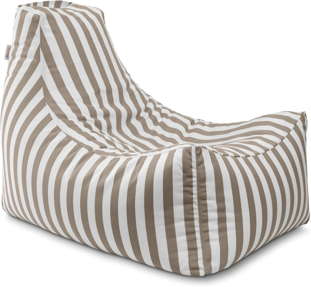 Juniper Chaise Lounge, Taupe Striped