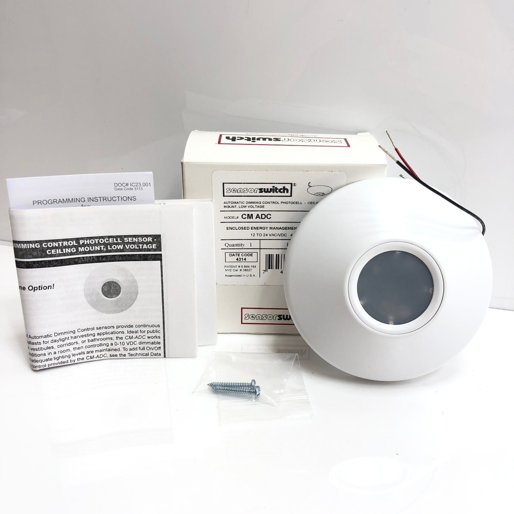Sensor Switch CM ADC Automatic Dimming Control Photocell Ceiling Mount 184EUE