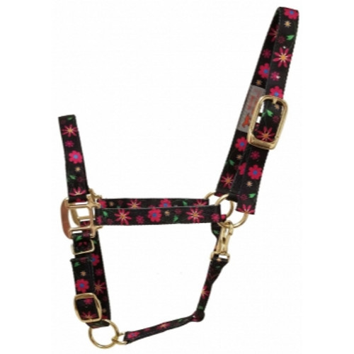 DuMor Adjustable Nylon Halter With Solid Brass Hardware