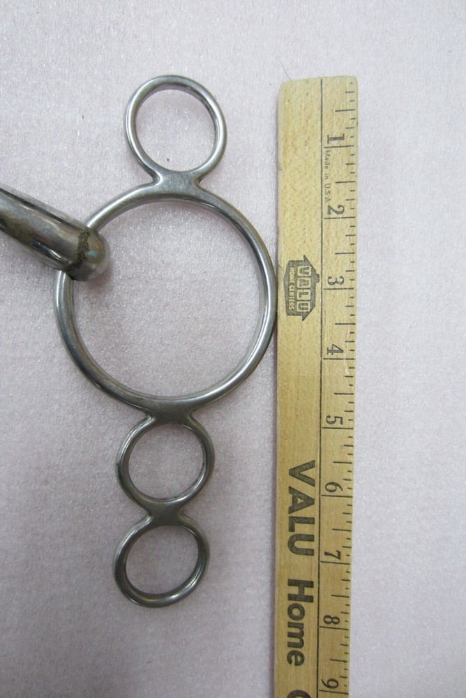 5" Jointed 4 Ring Elevator Gag Bit Snaffle Stainless Steel
