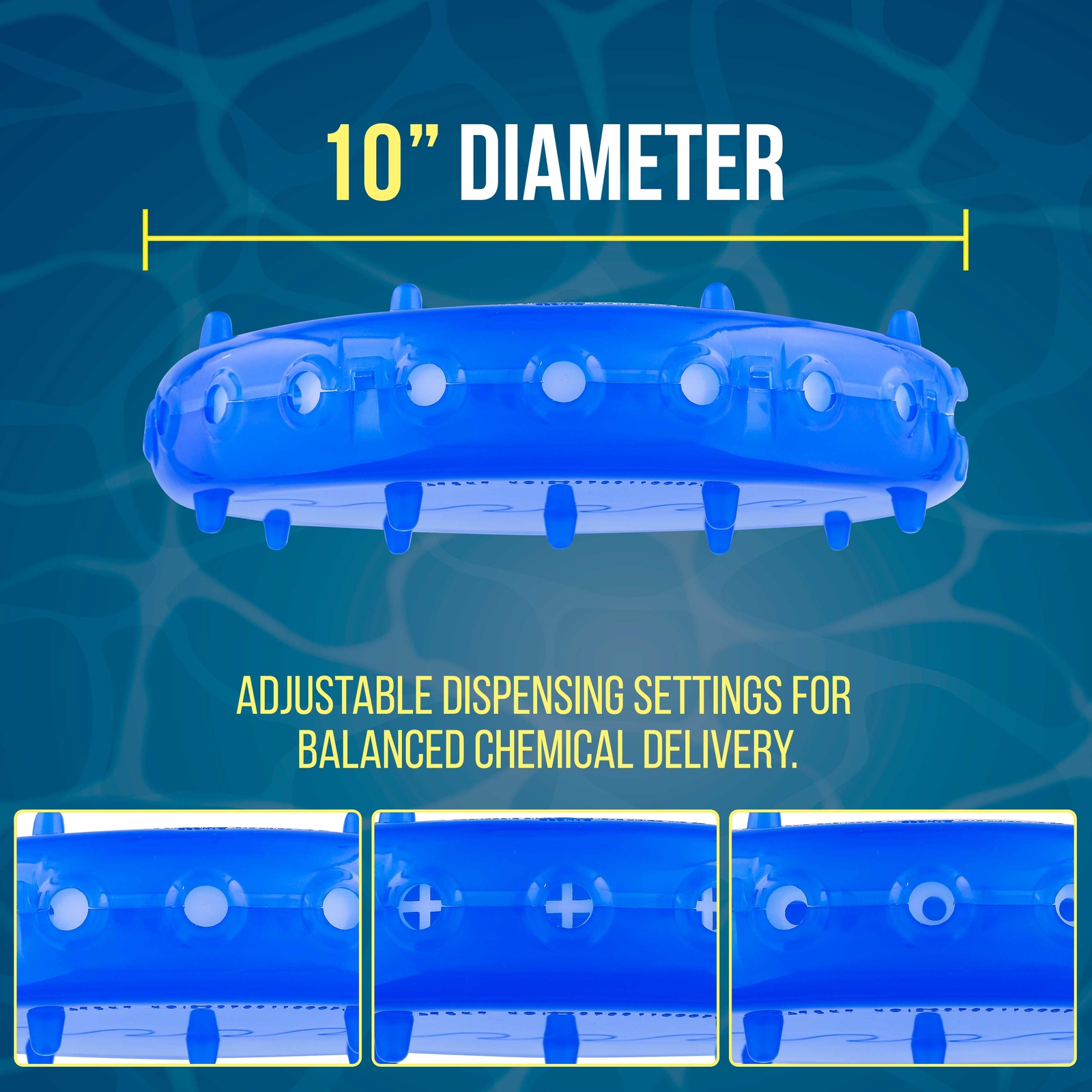U.S. Pool Supply Pool & Spa Floating 3" Tablet Circle Chemical Dispenser
