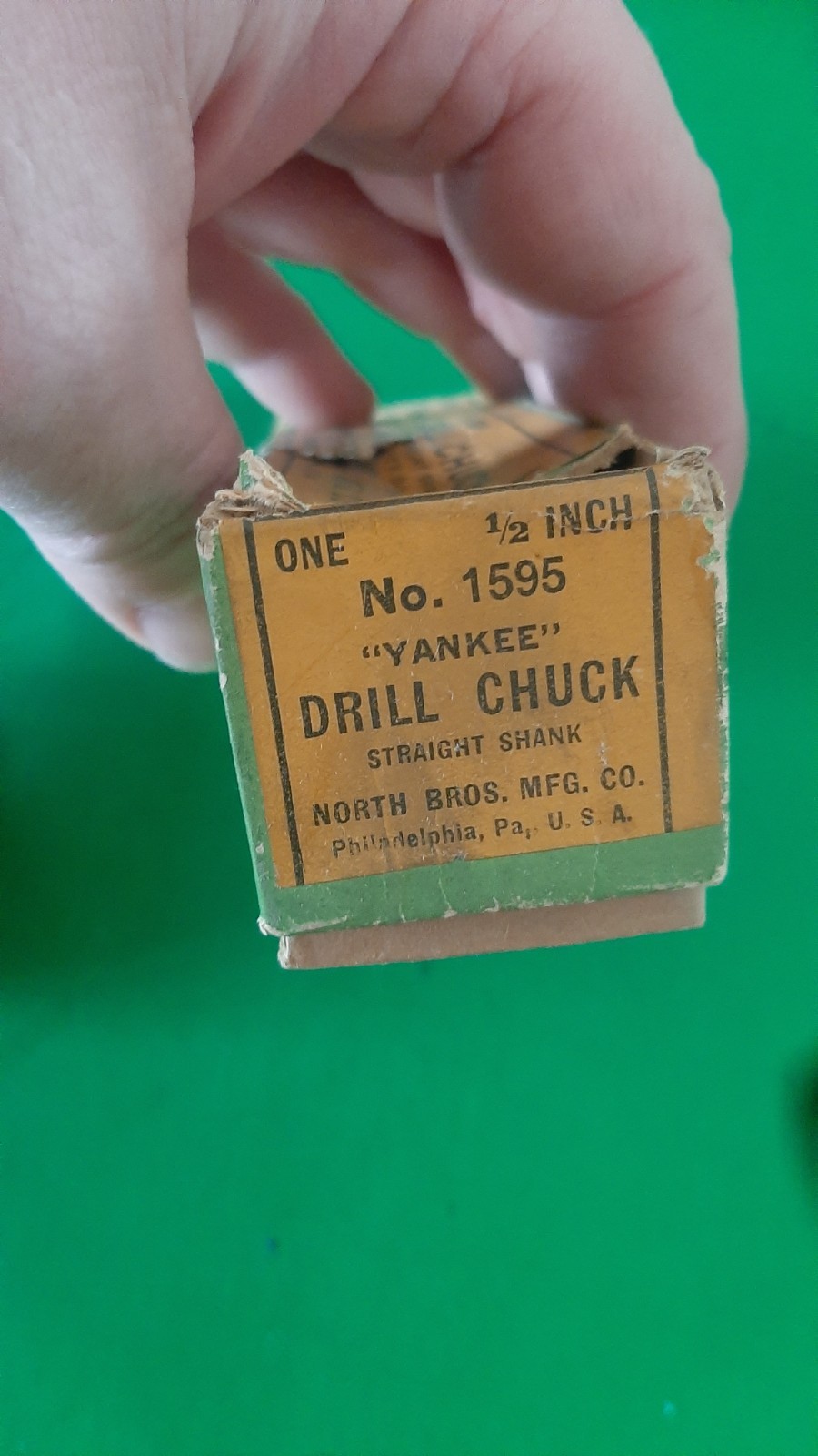 NOS 1/2" Inch Capacity Yankee Drill Chuck No. 1595 Straight Shank North Bros MFG