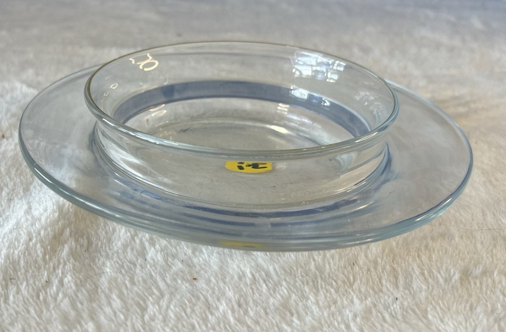 Candle Plate Clear Glass Round