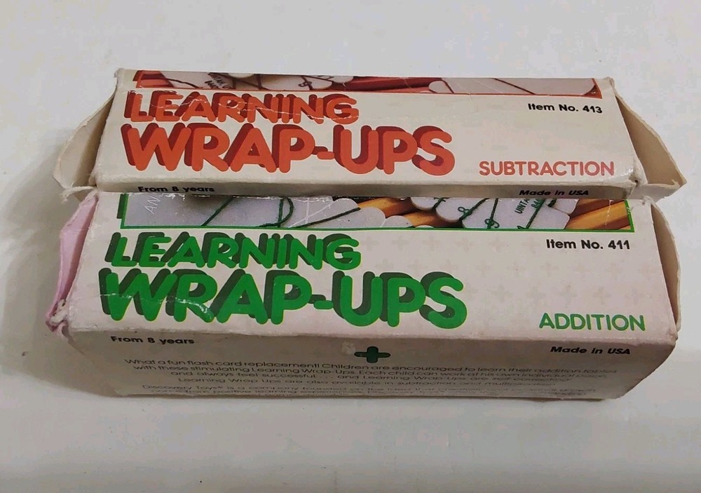 Vintage  Learning Wrap Ups. Addition & Subtraction. Original Box.