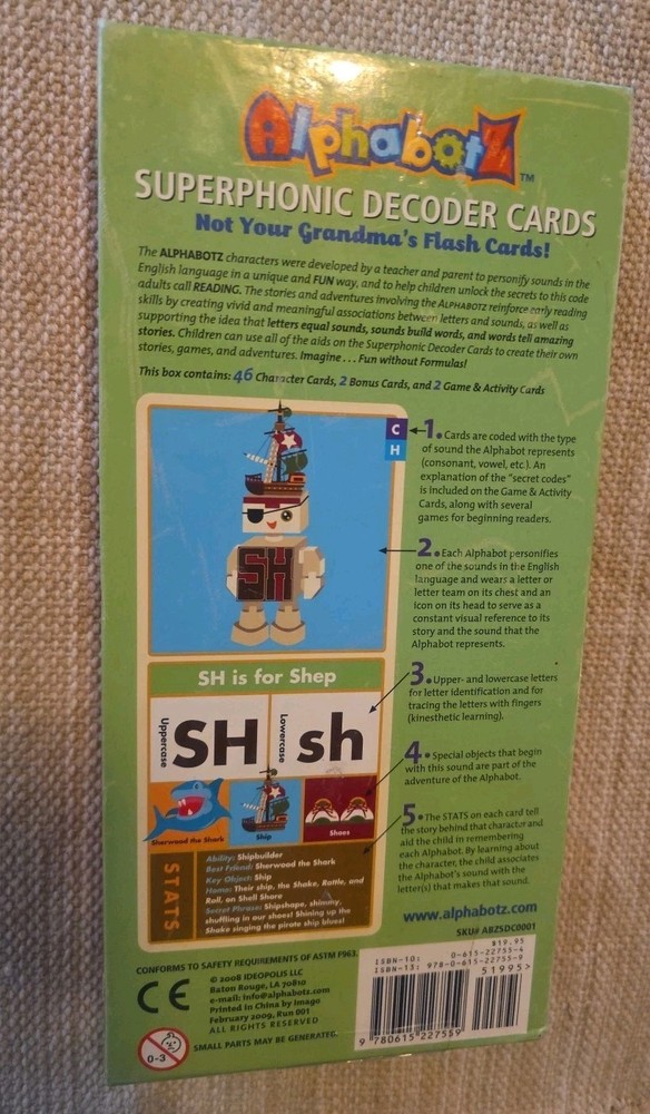 Alphabotz Superphonic Decoder Cards by Patricia (Pat) Vining