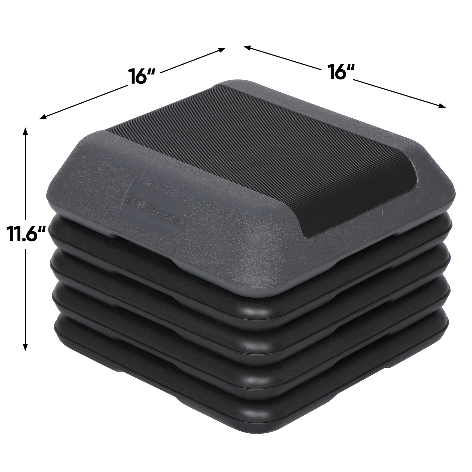 Adjustable Aerobic Step Exercise Platform Nonslip with 4 Risers Indoor Gym Home