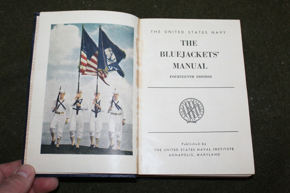 Original Korean War U.S. Navy "The Blue Jackets'' Book, Named & 1950 dated