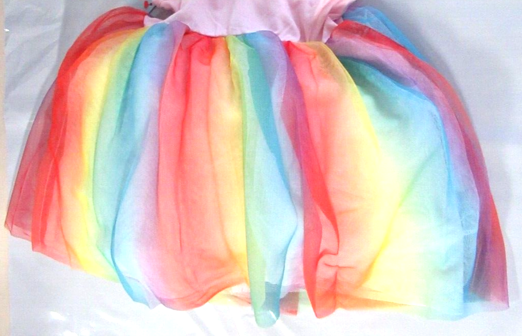 Cat Jack Girl Pink Tank Top Rainbow Pride Tutu Dress Spring Summer Parade - 4T