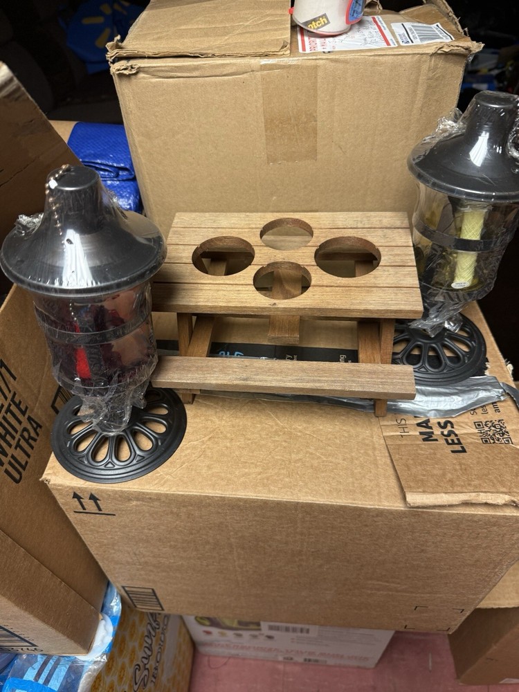 Basket Weave Table Torch& condiment holder
