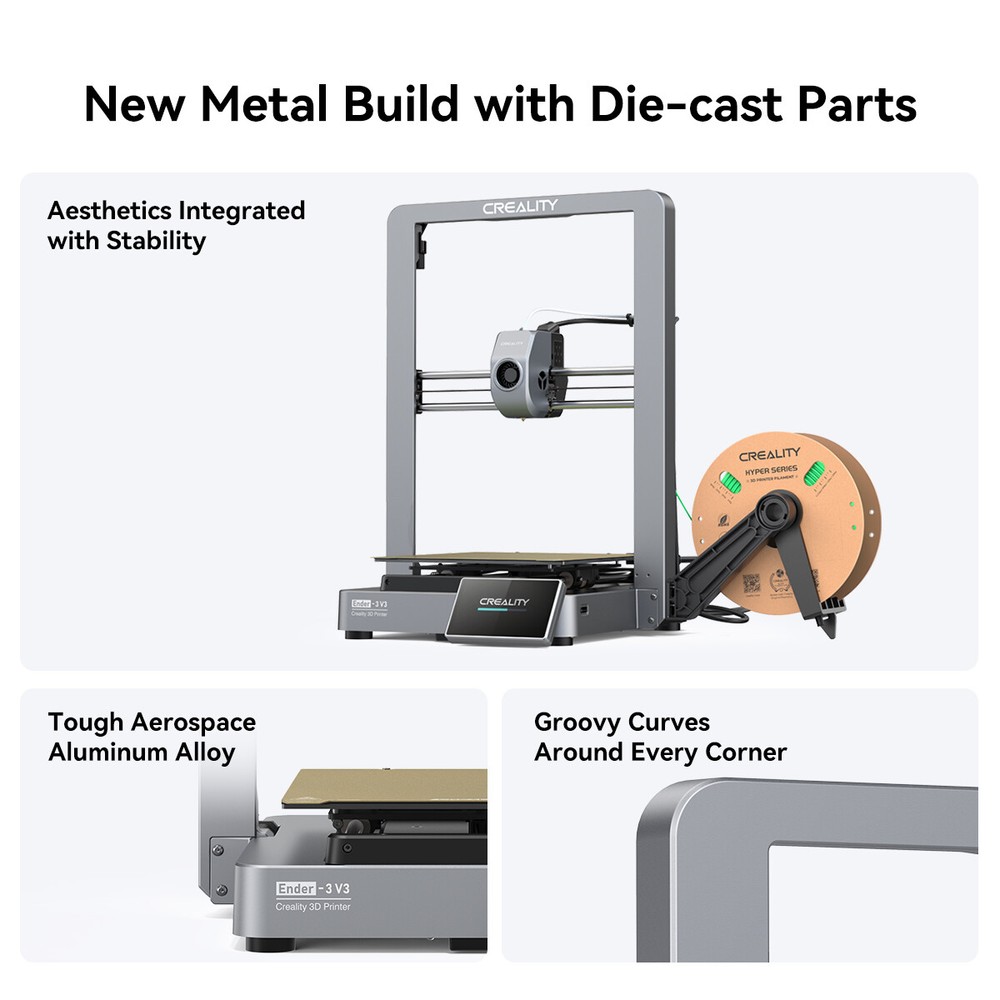【Refurbished】Creality Ender 3 V3 3D Printer Clog-free Extrusion