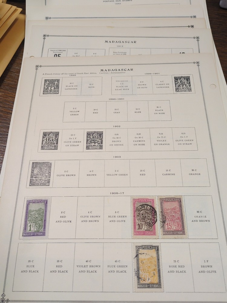 APC Z6416  Scott International Pages MADAGASCAR 1895-1984 20 stamps