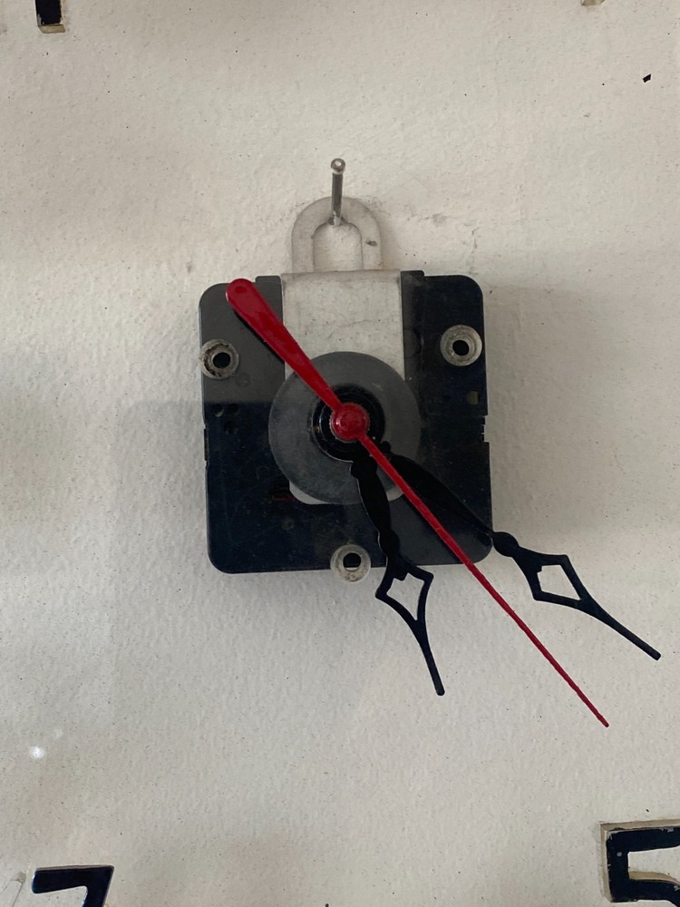 Large Vintage Lucite Starburst Wall Clock