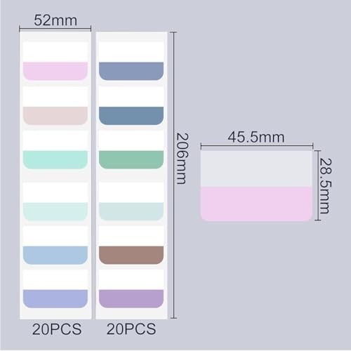 Large colored index tabs repositionable page markers