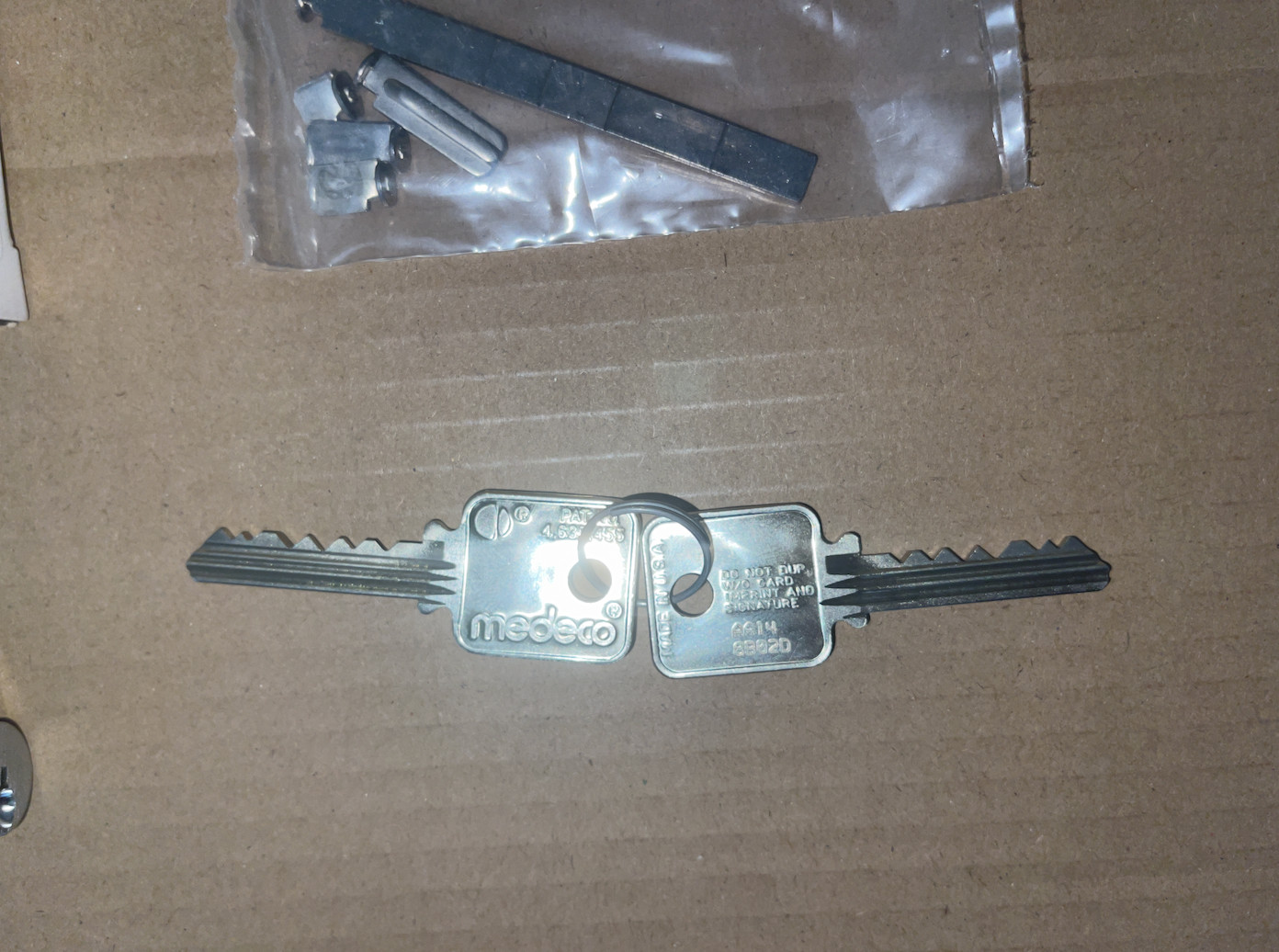 NEW Medeco G3 Biaxial KIK Lock Cylinder with 2 Keys