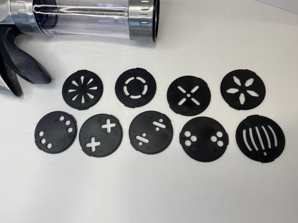 Wilton Cookie Pro Ultra II Cookie Press with only 9 Disks