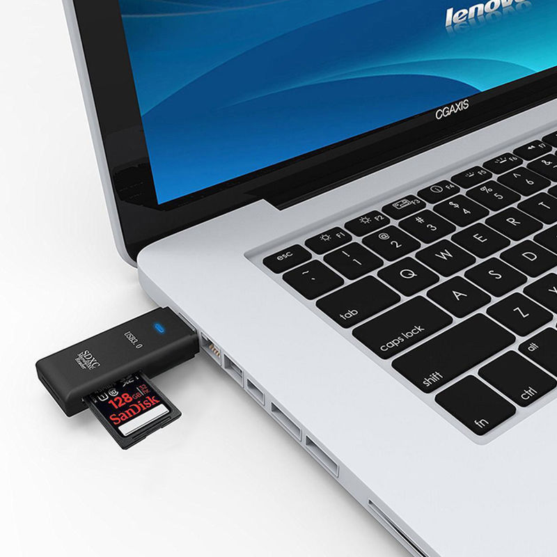 2 in 1 USB 3.0 Micro SD SDXC TF T-Flash Memory Card Reader Adapter High Speed US