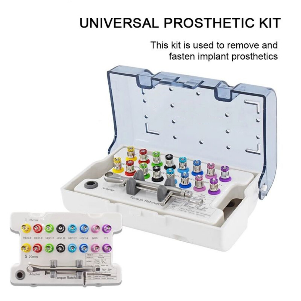 Dental Universal Implant Prosthetic Kit Torque Wrench Screw Drivers Remover Kit