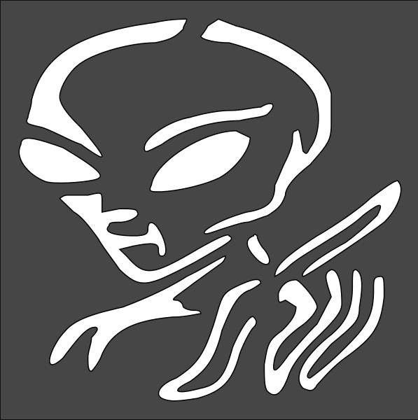 Plastic Stencil - Alien Creature (SA217) (10" or 12")