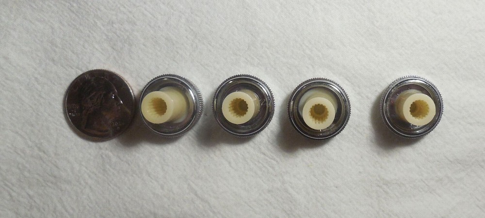 Qty(2) USED Knurled Knobs Asian Pitch 3/4 Diameter