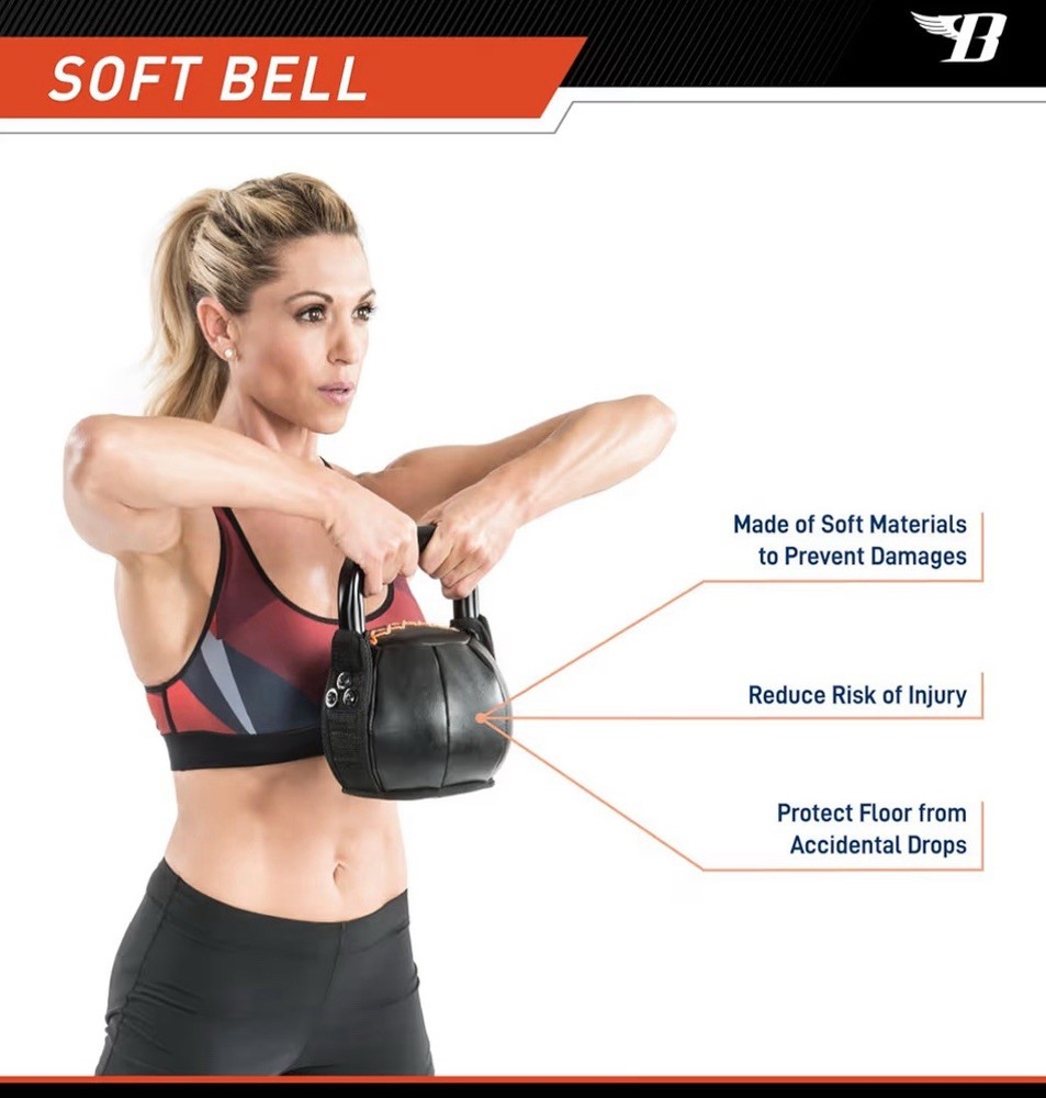 BIONIC BODY by Marcy Soft Kettlebell with Handle for Weightlifting