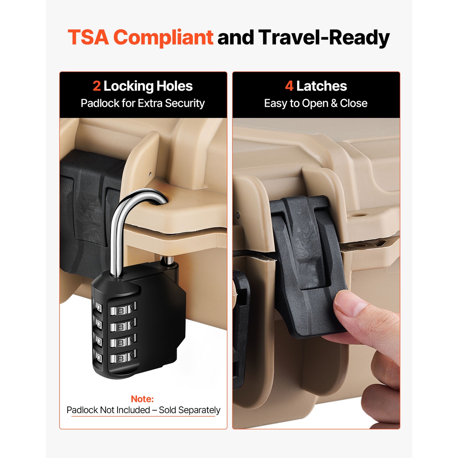 Uimoso Hard Rifle Case 42 in Gun Storage Case IP67 Waterproof & Dustproof Khaki